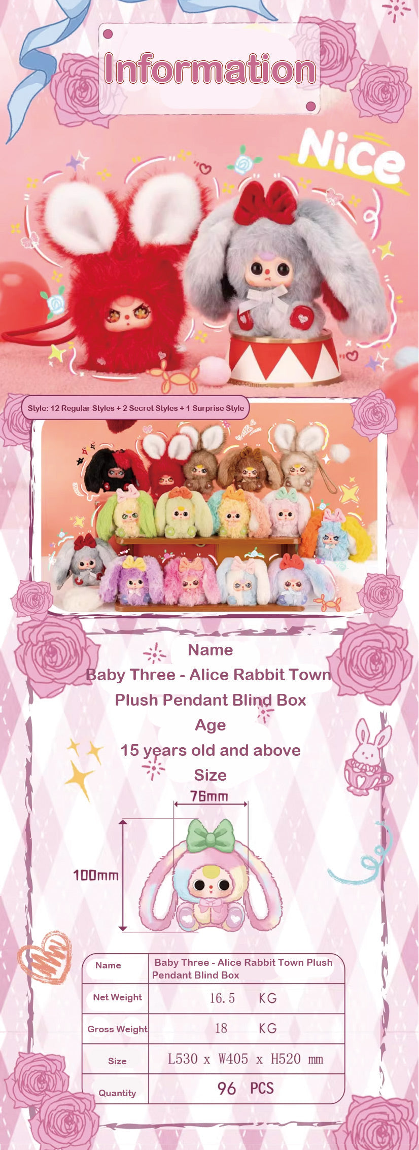 Baby Three Alice Bunny Town Series Blind Box